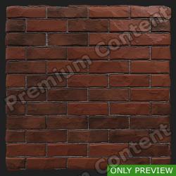 PBR Texture of Wall Bricks Damaged #2